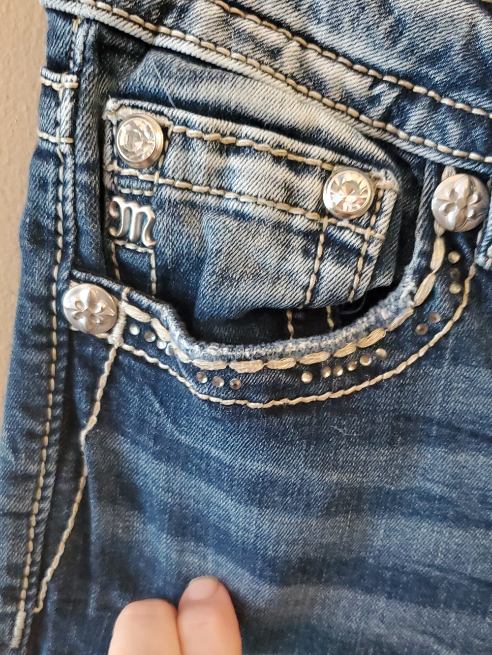 Miss Me Boot Cut Denim Jeans Med Wash Size 29 - Picture 7 of 12